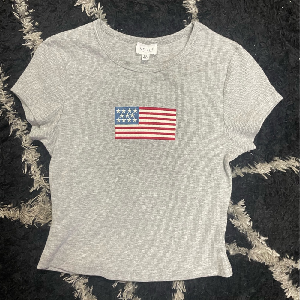 DRYGOODS AMERICAN FLAG CROP TOP